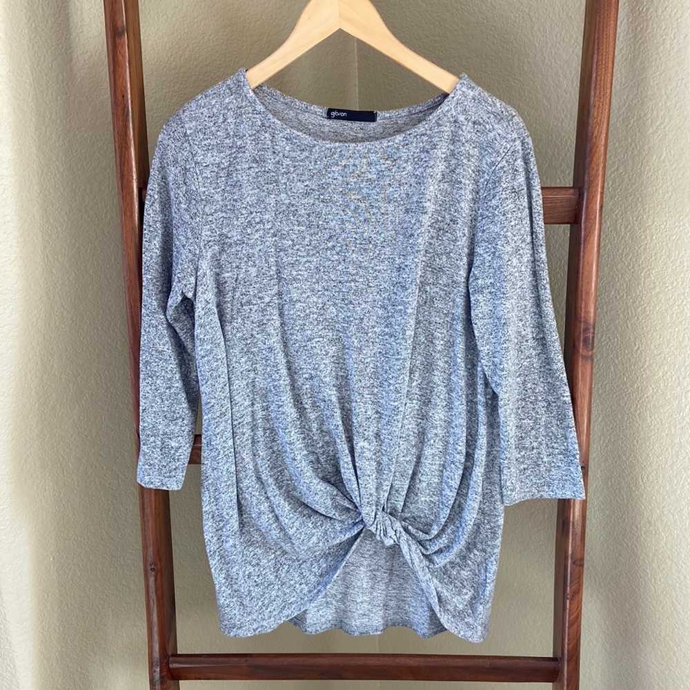 Gibson 3/4 sleeve knot top